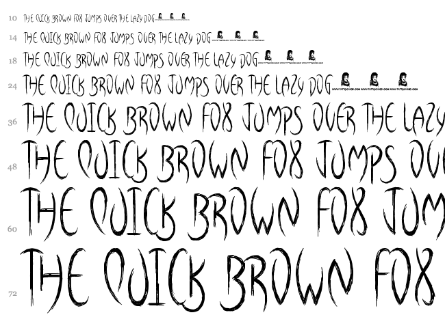 From Nowhere font waterfall
